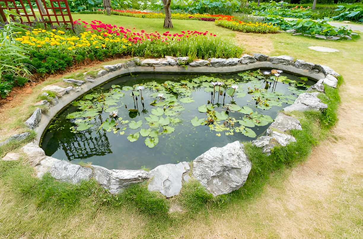 lake fountain